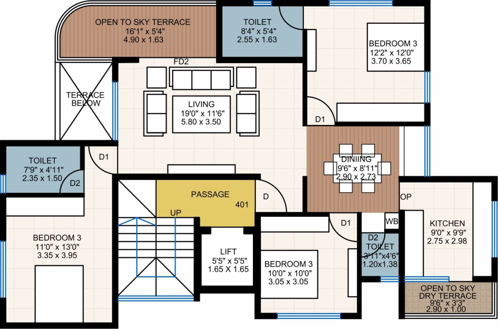 Aashirwaad 4th floor plan